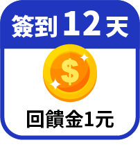 第12天領回饋金1元